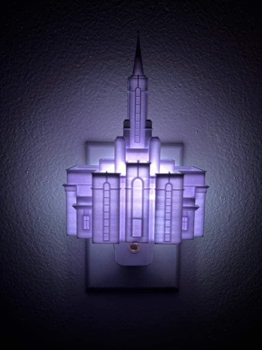 Bountiful Utah Temple Night Light