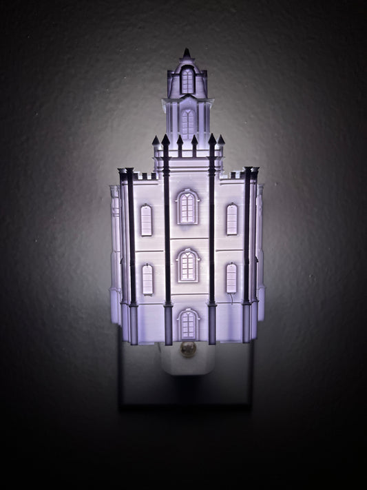 Manti Utah Temple Night Light