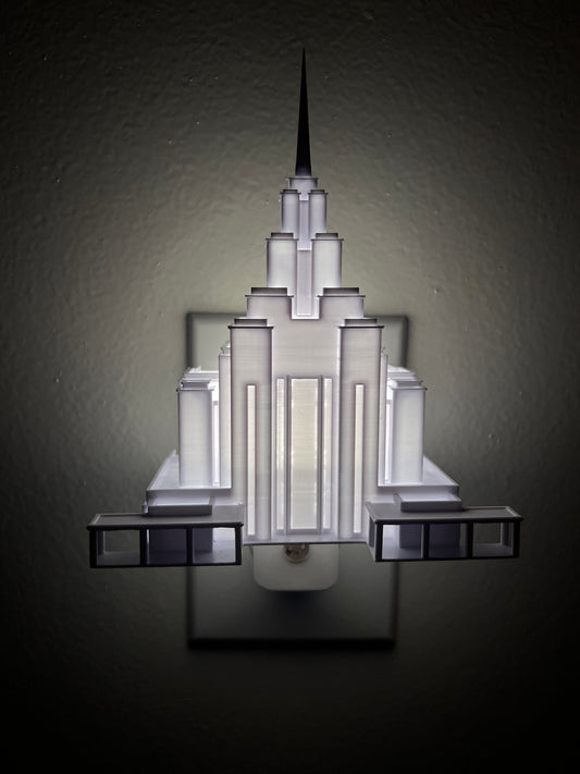 Oquirrh Mountain Utah Temple Night Light