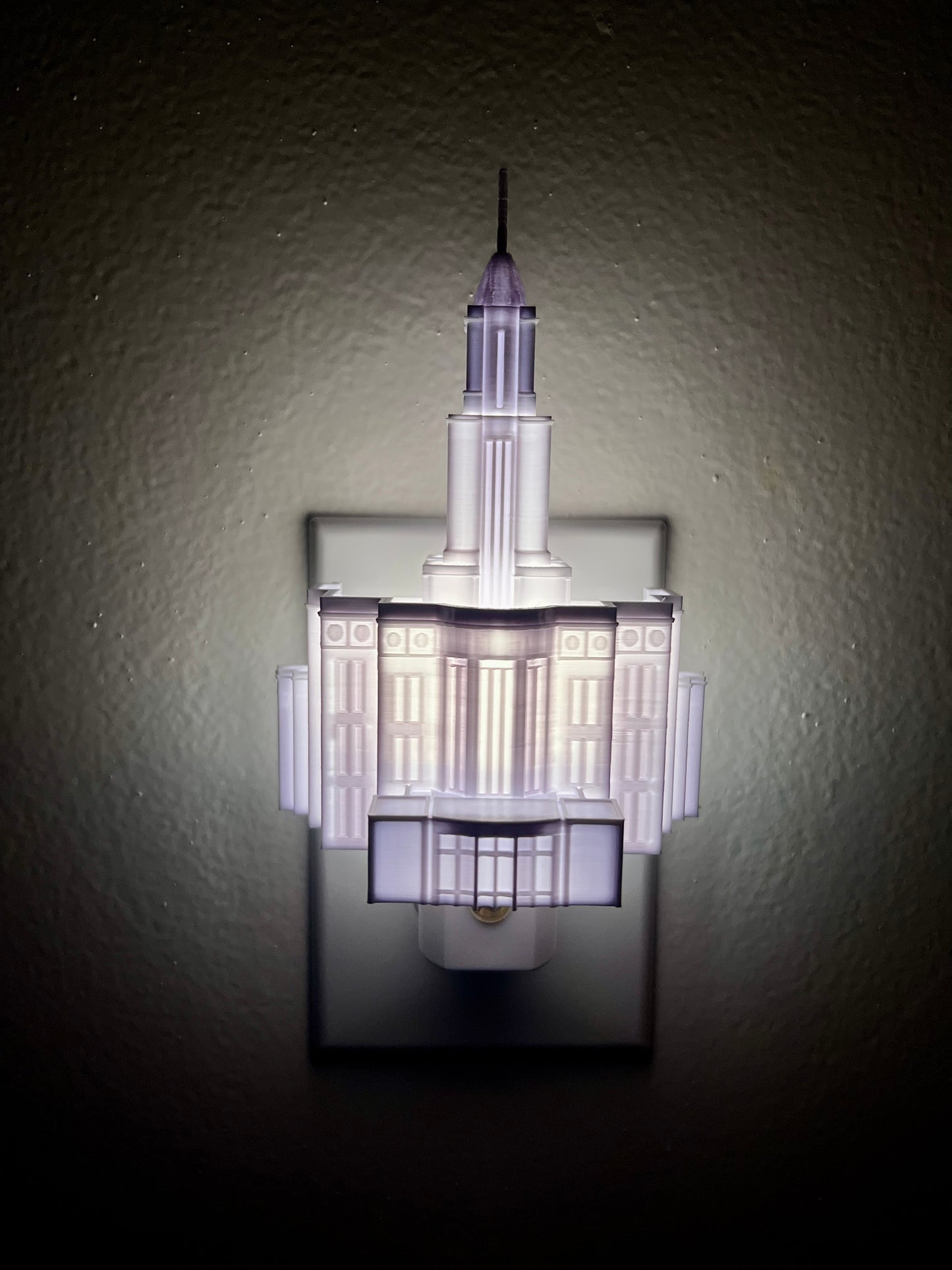 Payson Utah Temple Night Light