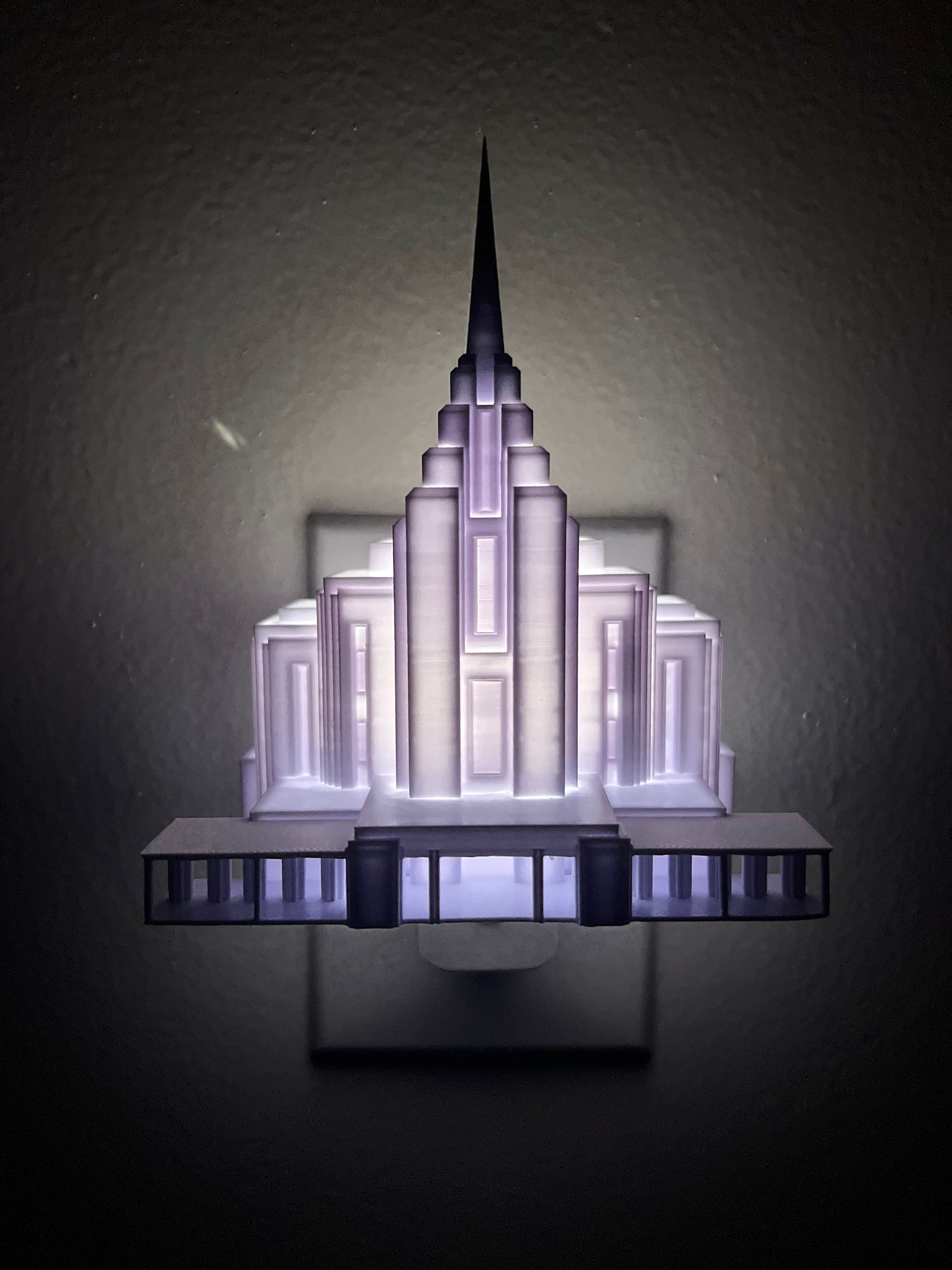 Rexburg Idaho Temple Night Light