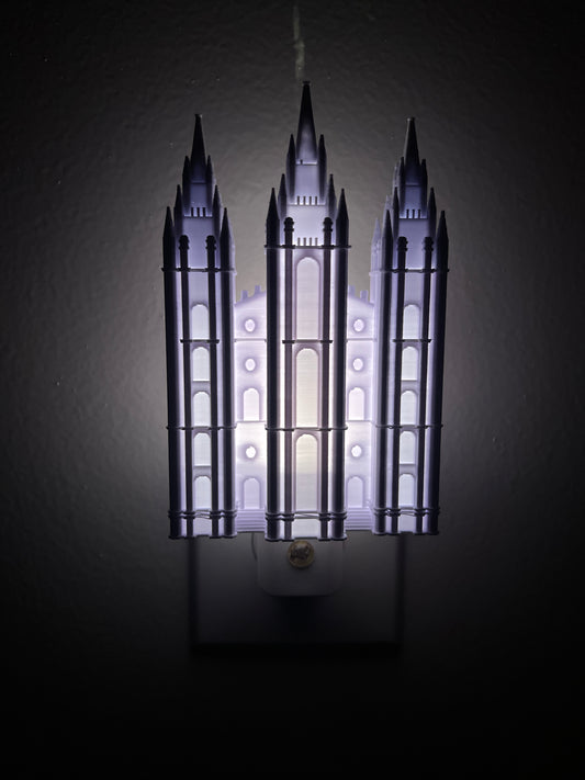 Salt Lake City Utah Temple Night Light