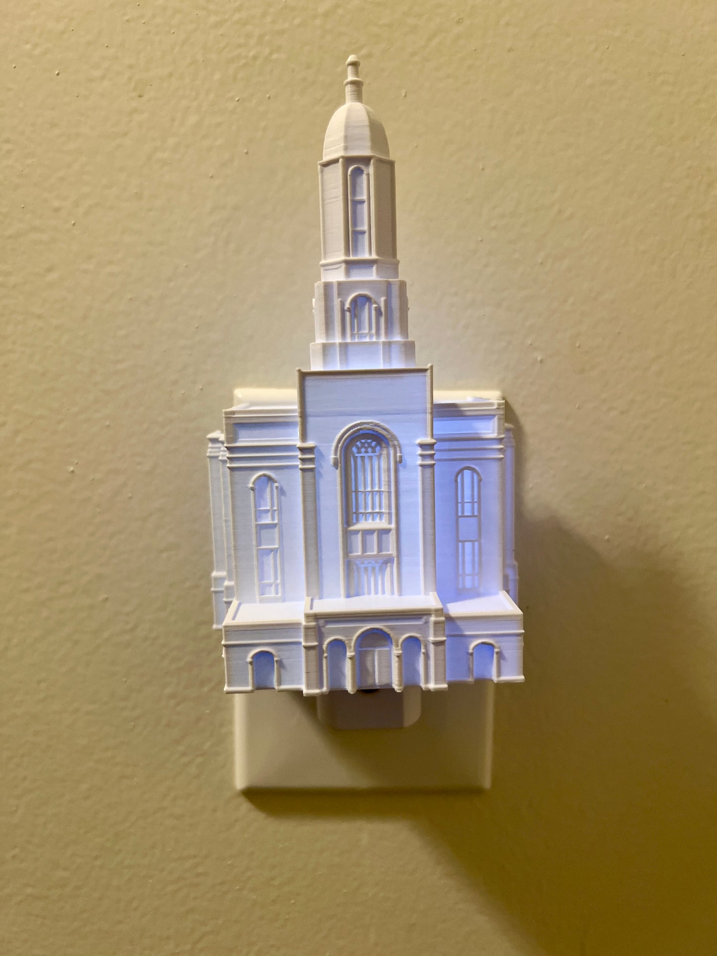 Smithfield Utah Temple Night Light